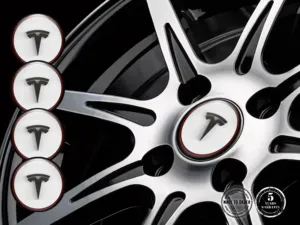 Tesla Style Autocollants Roue Badges Silicone Racing